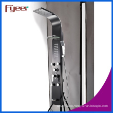 Fyeer Multifunction Massage Rainfall Stainless Steel Black Shower Panel